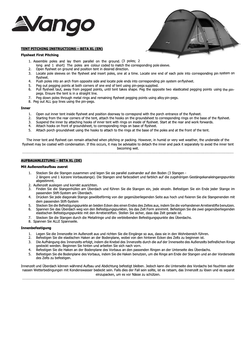 Image de la première page du manuel de l'appareil Beta 350XL