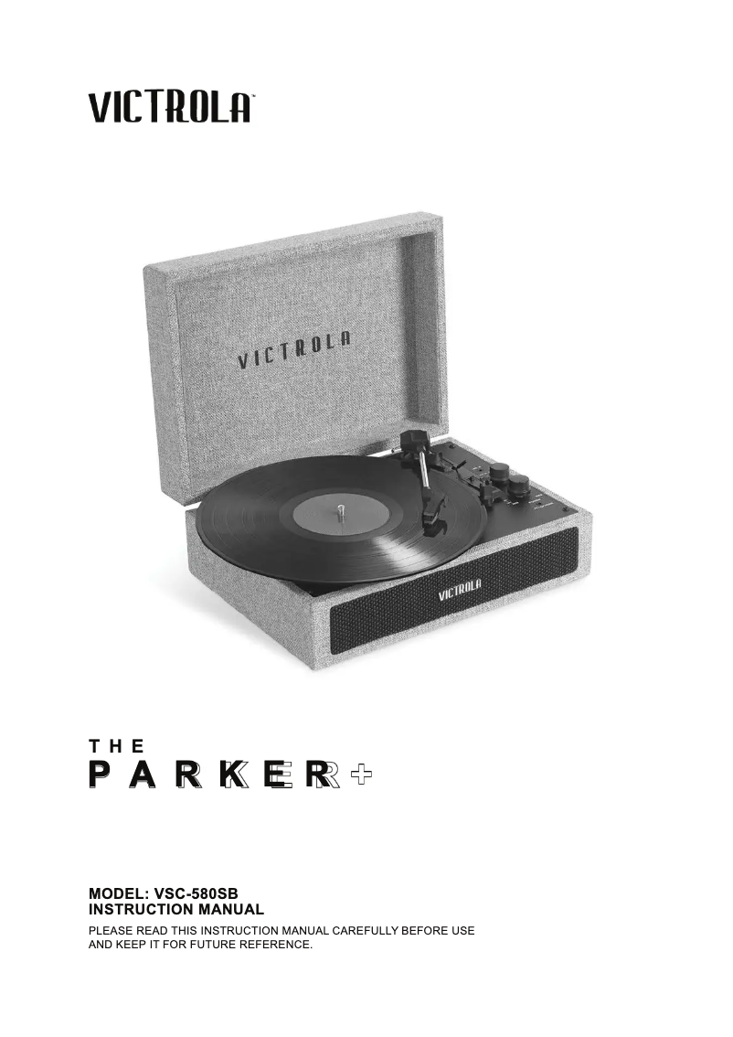 Imagen de la primera página del manual del dispositivo Parker VSC-580BT