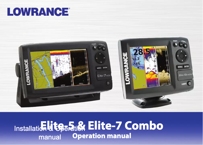 Page 1 de la notice Manuel utilisateur Lowrance Elite-7x Chirp