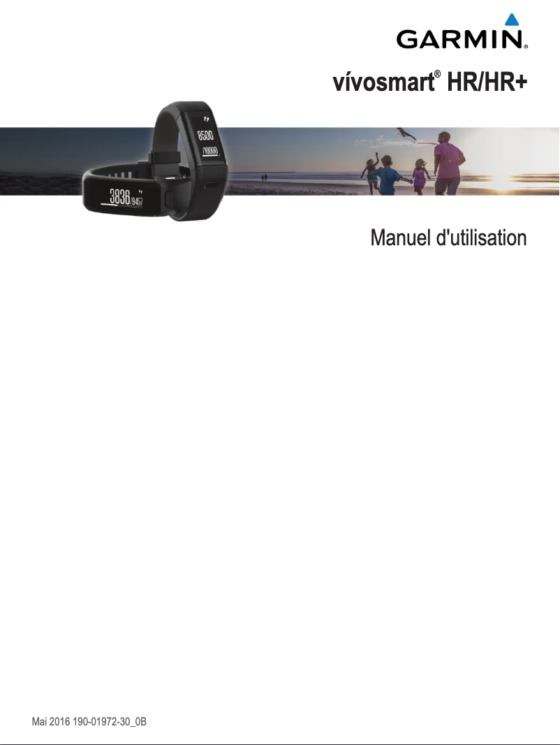 Image de la première page du manuel de l'appareil vívosmart HR+