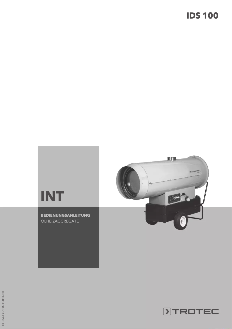 Page 1 de la notice Manuel utilisateur Trotec IDS 100