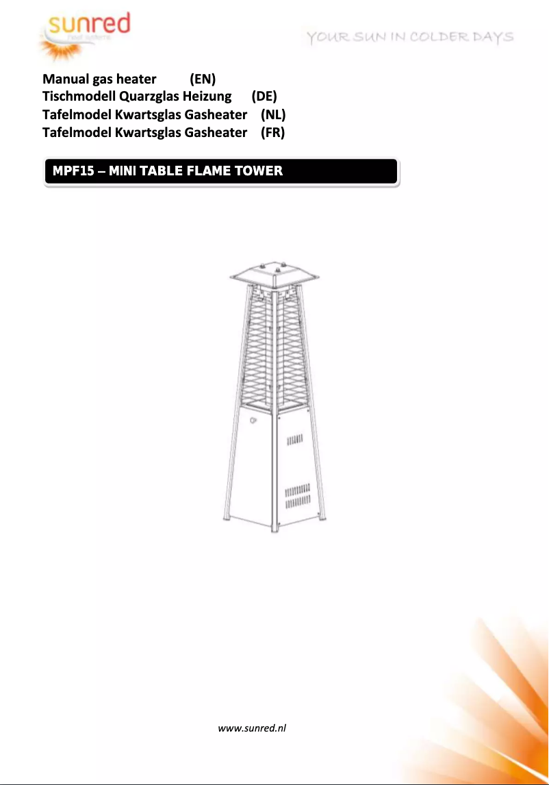 Image de la première page du manuel de l'appareil MPF15B