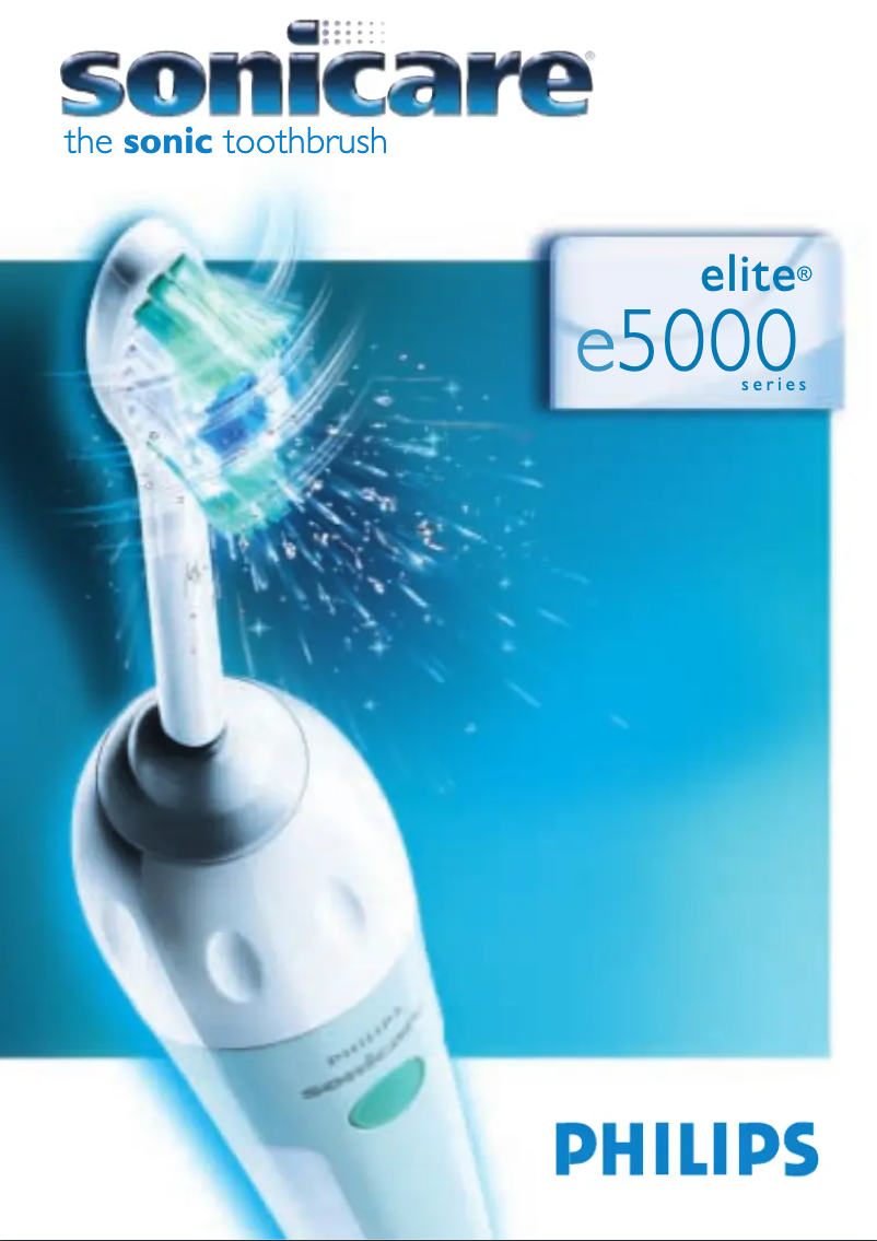 Image de la première page du manuel de l'appareil Sonicare Essence HX5581
