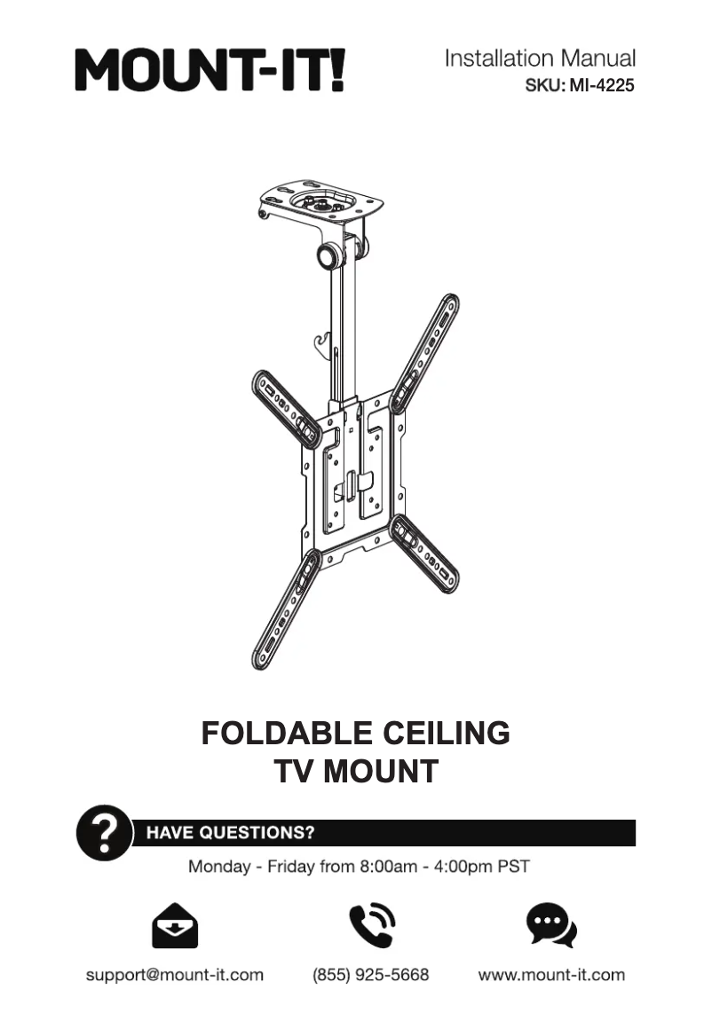 Page 1 de la notice Manuel utilisateur Mount-It! MI-4225