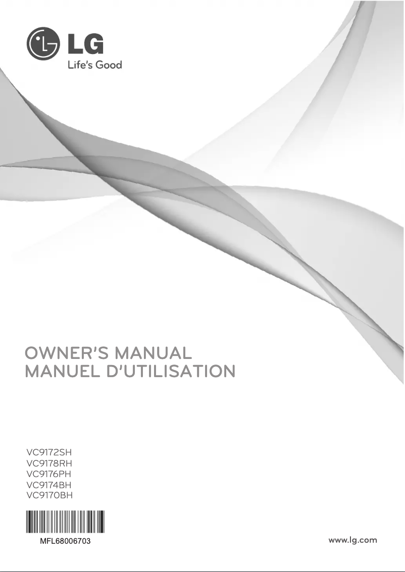 Page n°1 - Manuel utilisateur LG VC9170BH