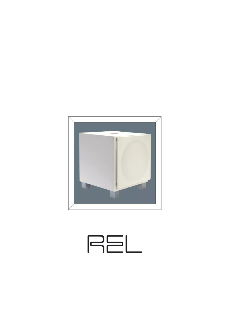 Page 1 de la notice Manuel utilisateur REL Acoustics Serie T