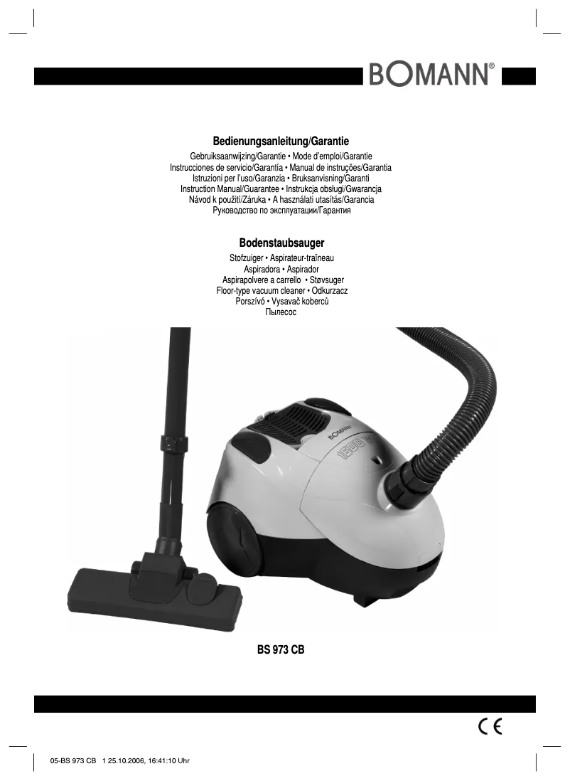 Image de la première page du manuel de l'appareil BS 973 CB