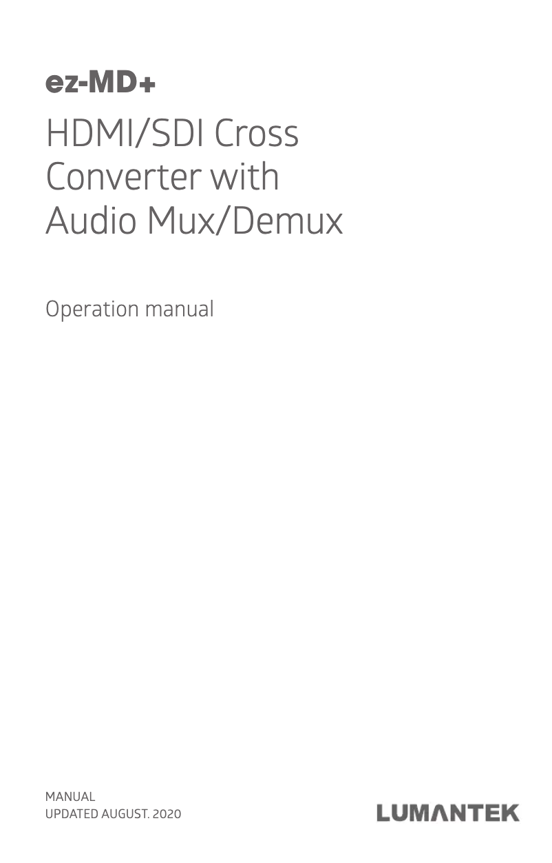 Imagen de la primera página del manual del dispositivo ez-MD+