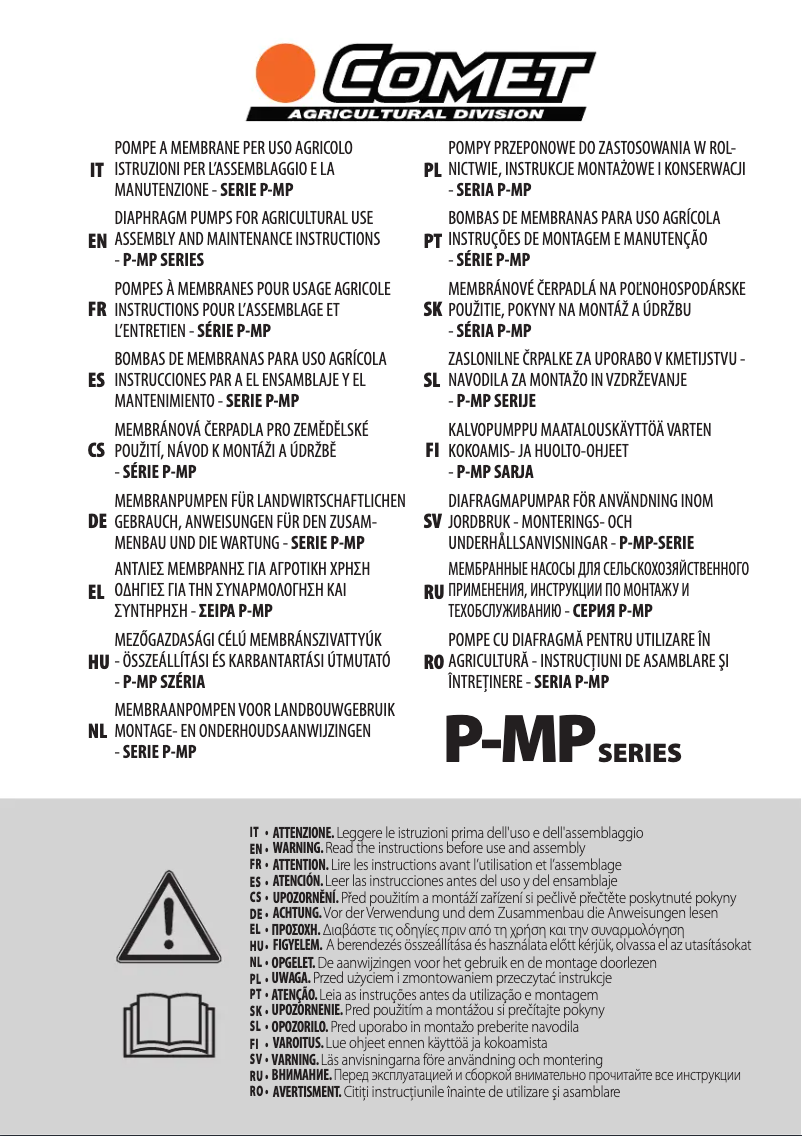 Page n°1 - Manuel utilisateur Comet P 40/20