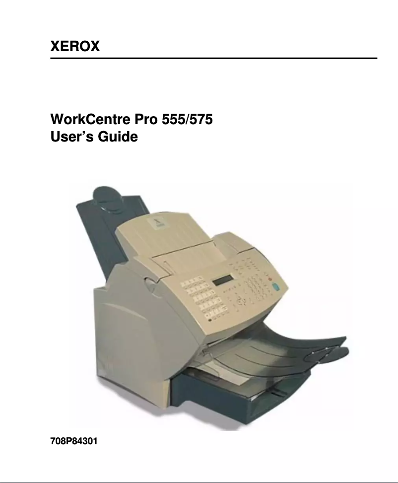 Page n°1 - Manuel utilisateur Xerox WorkCentre Pro 555