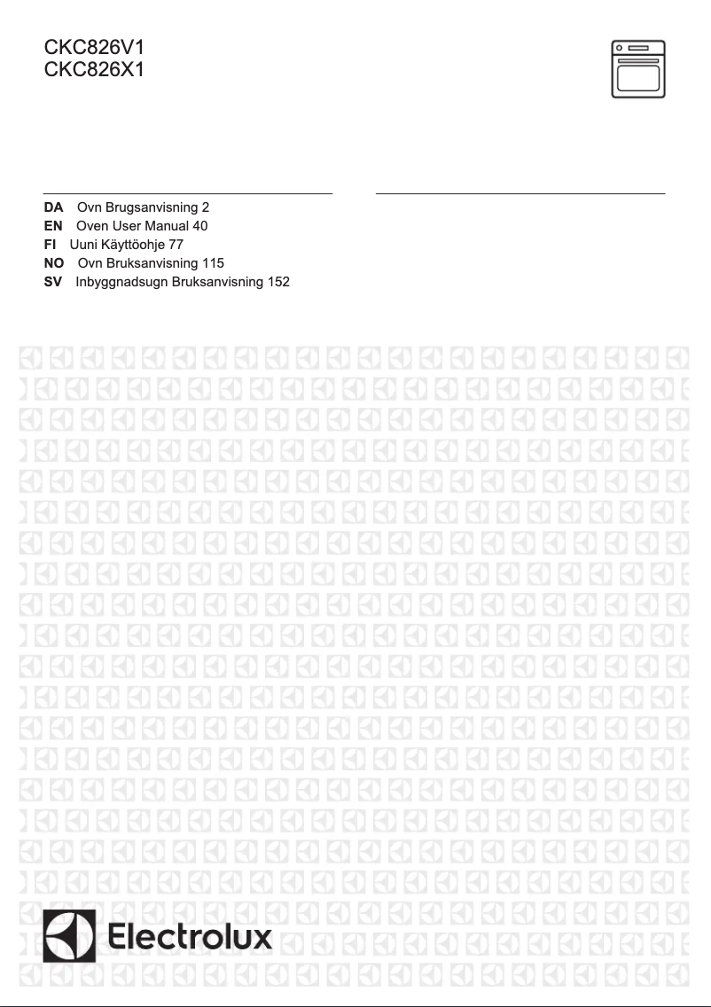 Page n°1 - Manuel utilisateur Electrolux CKC826X1