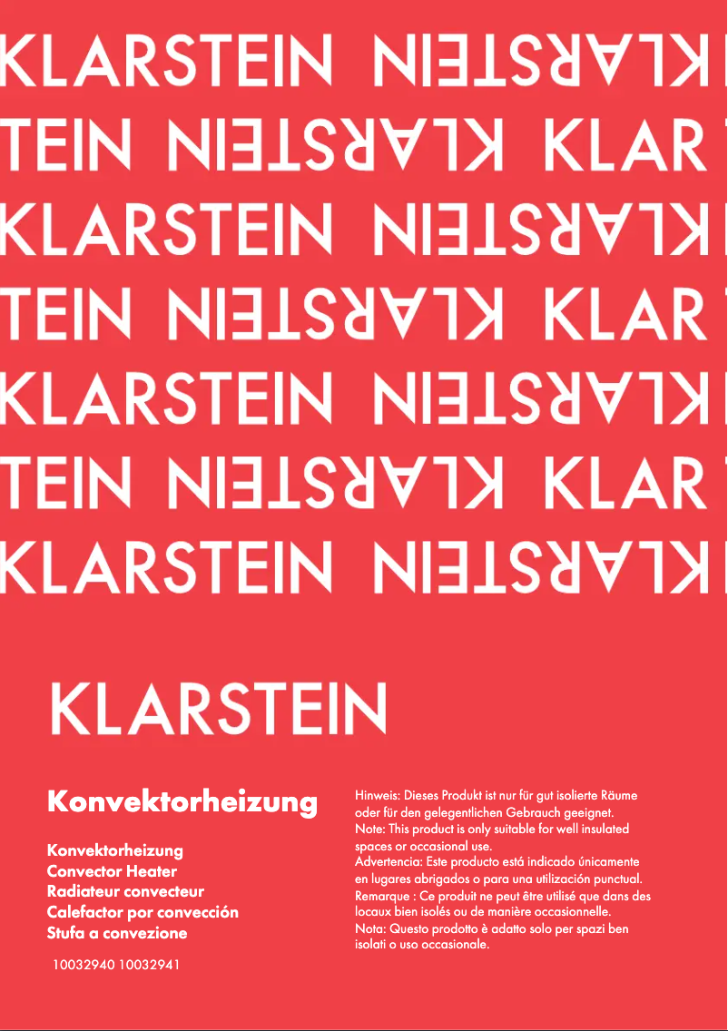 Image de la première page du manuel de l'appareil 10032940