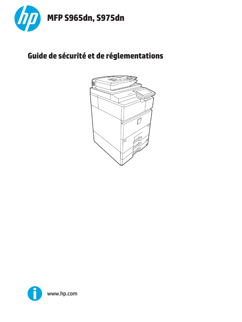 Image de la première page du manuel de l'appareil MFP S975dn