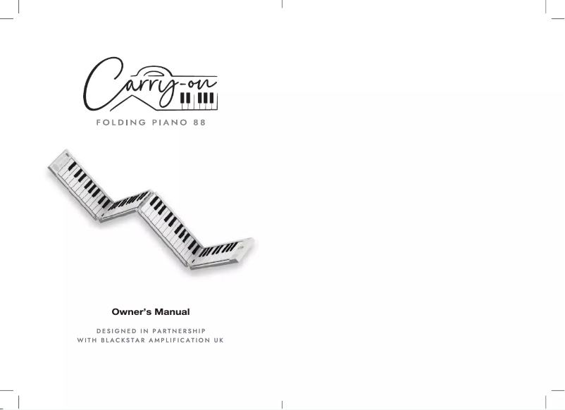 Image de la première page du manuel de l'appareil Folding Piano 88