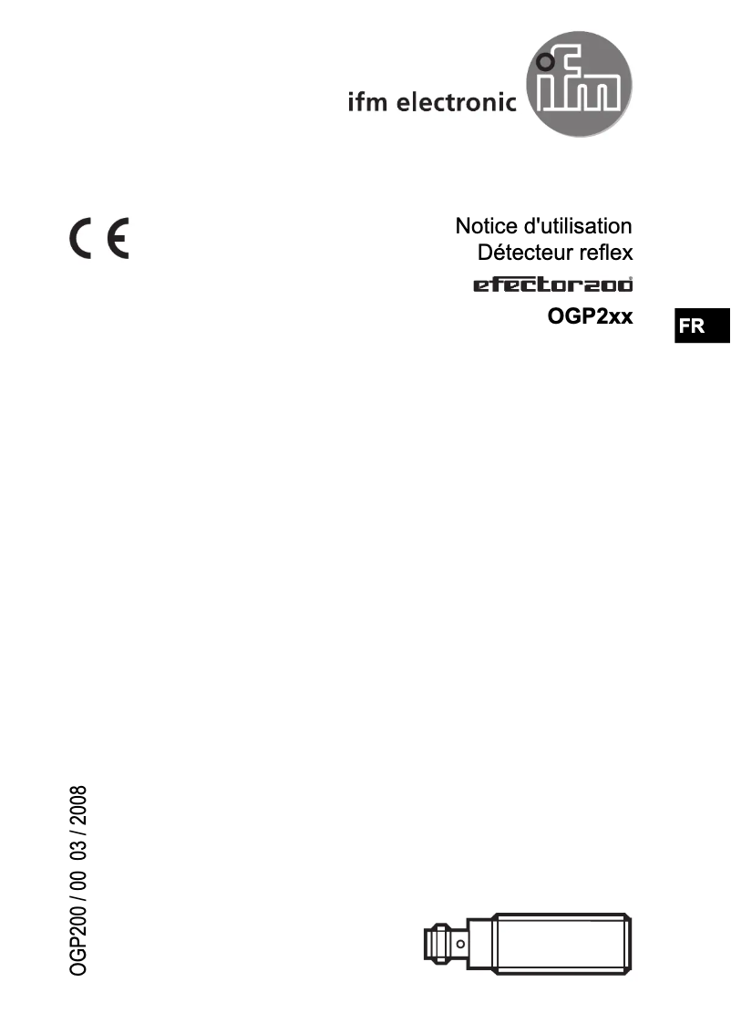 Page n°1 - Manuel utilisateur IFM OGP200
