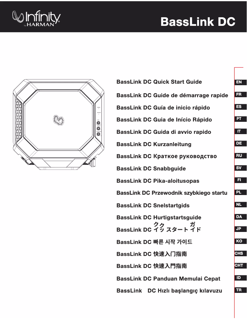 Página 1 del manual Manual de usuario Infinity BassLink DC