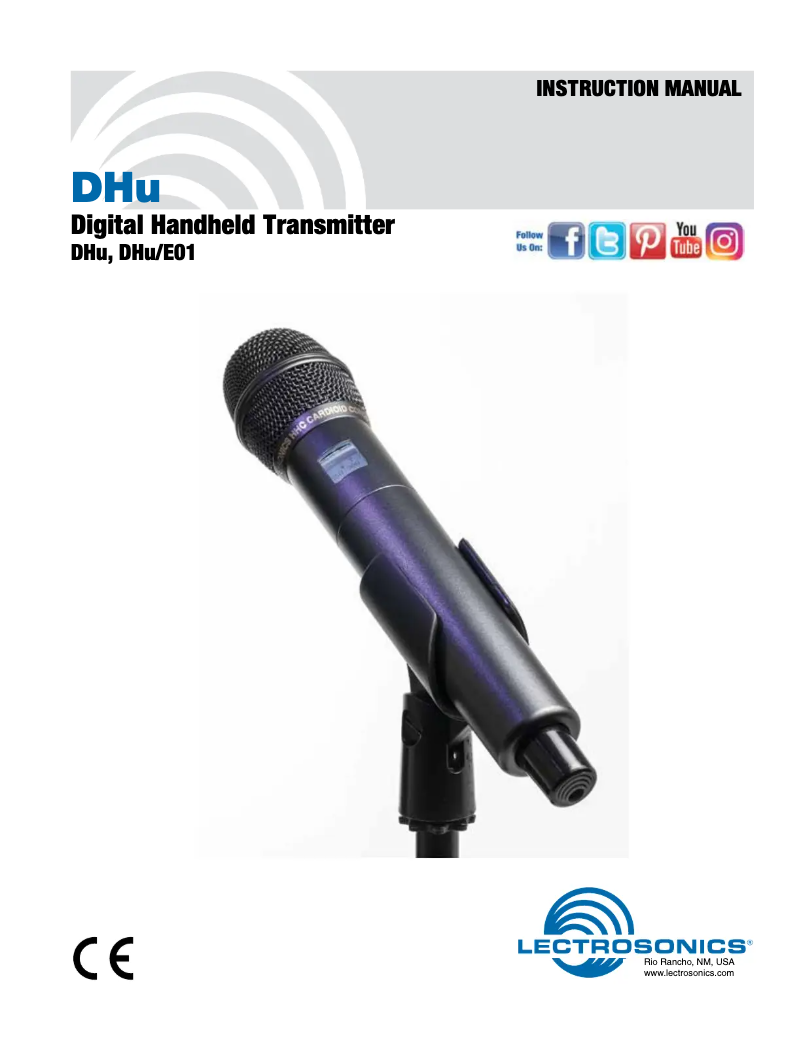 Page 1 de la notice Manuel utilisateur Lectrosonics DHu