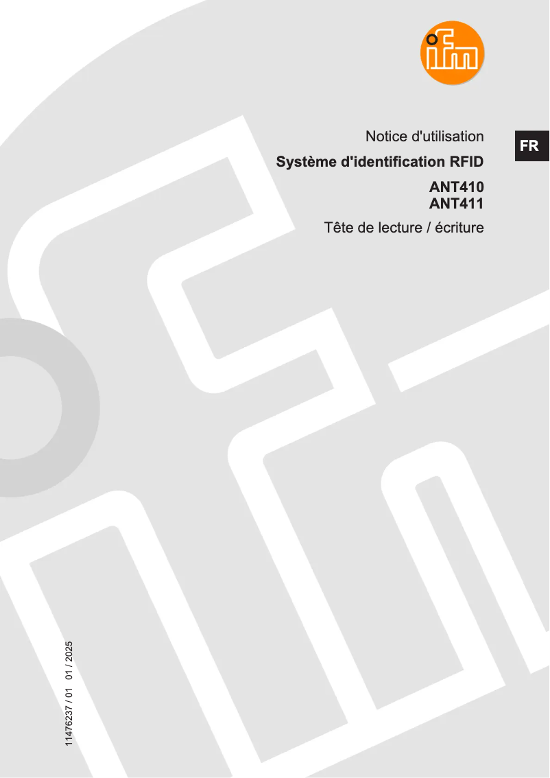 Page n°1 - Manuel utilisateur IFM ANT411