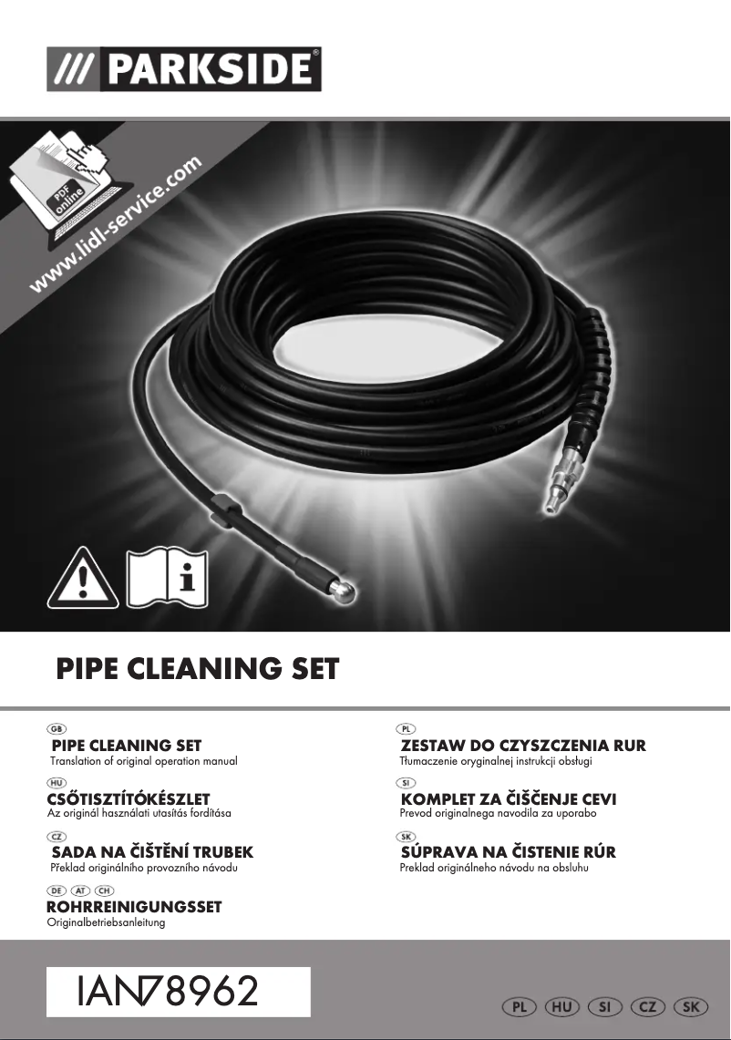 Page 1 de la notice Manuel utilisateur Parkside IAN 78962