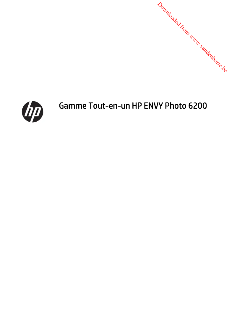 Image de la première page du manuel de l'appareil ENVY Photo 6232
