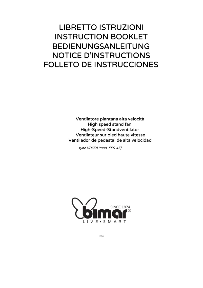 Image de la première page du manuel de l'appareil VPS58