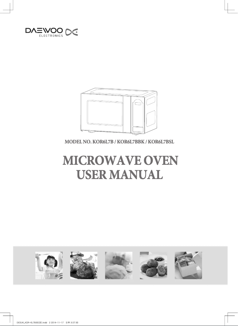 Page 1 de la notice Manuel utilisateur Daewoo KOR-6L7BBK