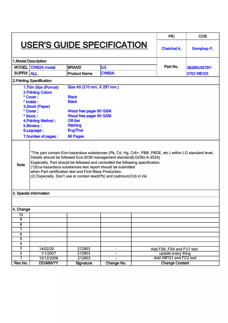Página 1 del manual Manual de usuario LG 29FD1RG