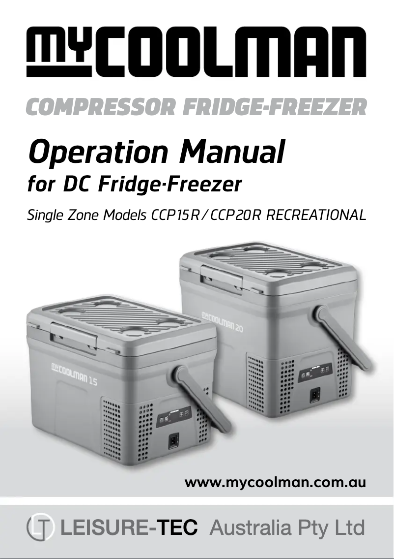 Página 1 del manual Manual de usuario Mycoolman CCP15R