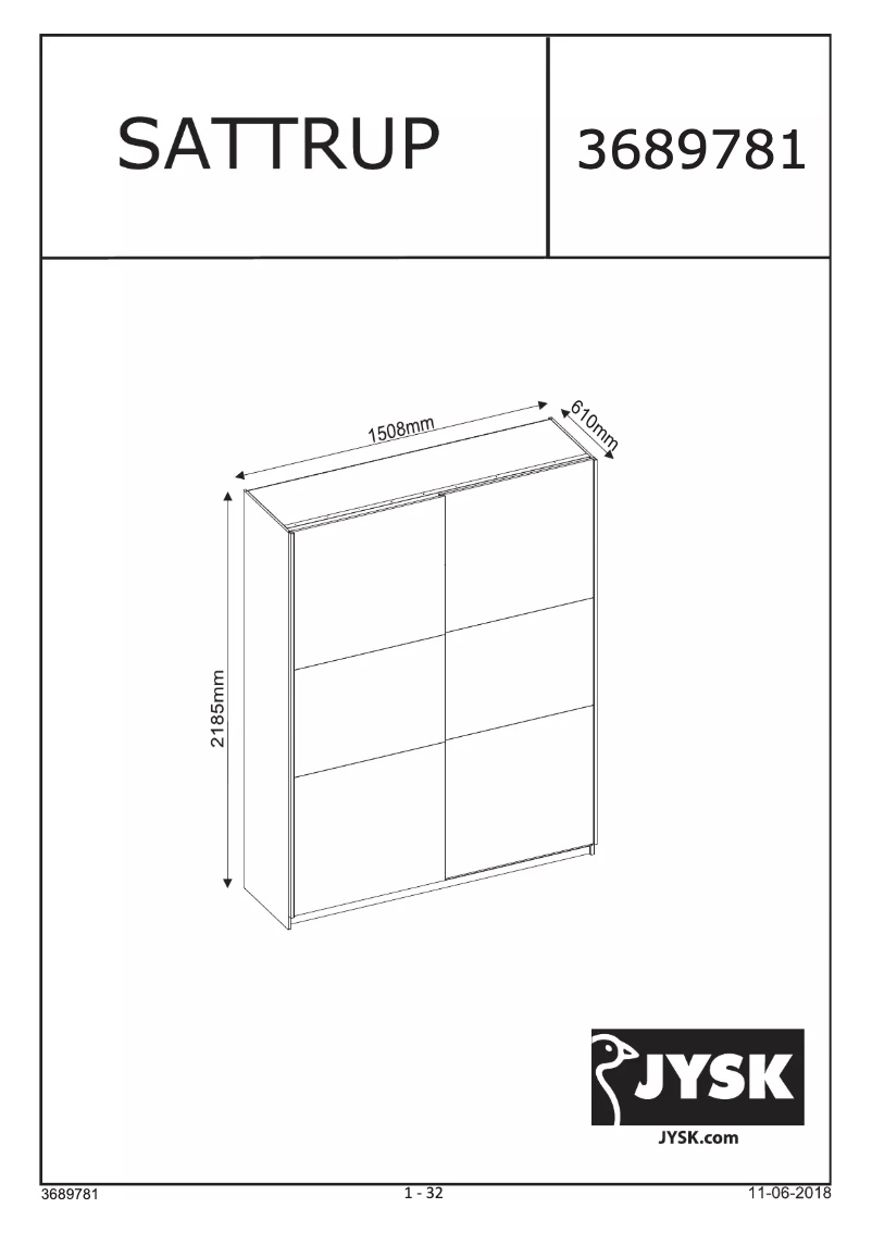 Image de la première page du manuel de l'appareil Sattrup