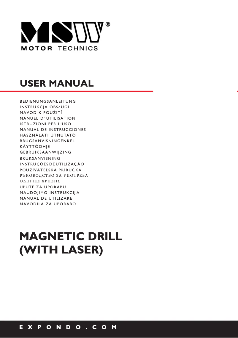 Image de la première page du manuel de l'appareil MSW-MD60-LASER PRO