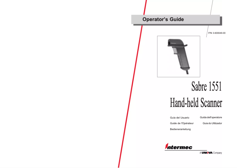 Page n°1 - Manuel utilisateur Intermec Sabre 1551