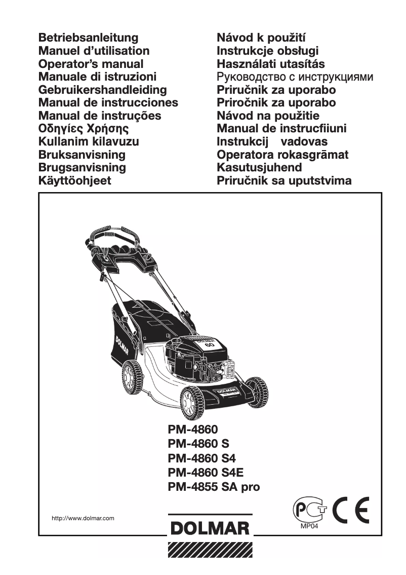 Page n°1 - Manuel utilisateur Dolmar PM-4860 S4E