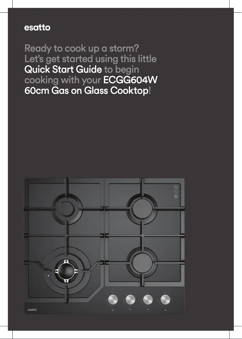 Page n°1 - Guide de démarrage rapide Esatto ECGG604W