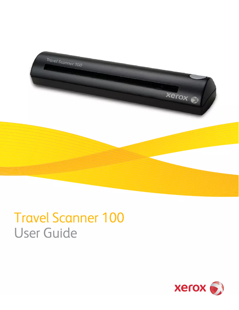 Page n°1 - Manuel utilisateur Xerox Travel Scanner 100