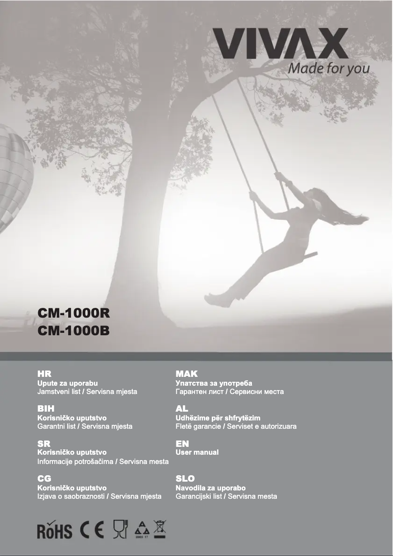 Page 1 of the manual User Manual Vivax CM-1000B