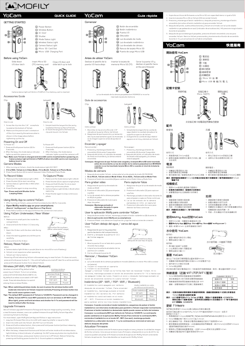Image de la première page du manuel de l'appareil YoCam