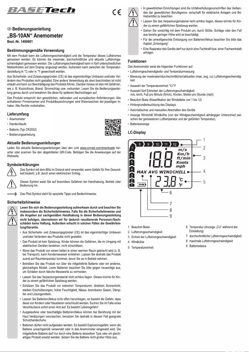 Image de la première page du manuel de l'appareil BS-10