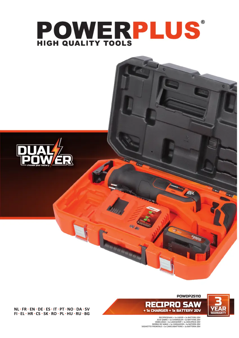 Image de la première page du manuel de l'appareil POWDP25110