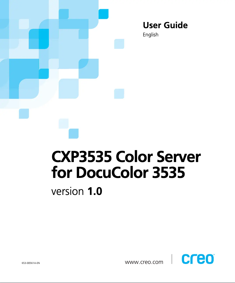 Page 1 de la notice Manuel utilisateur Xerox DocuColor 3535