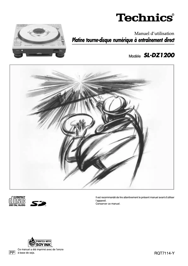 Page 1 de la notice Manuel utilisateur Panasonic SL-DZ1200