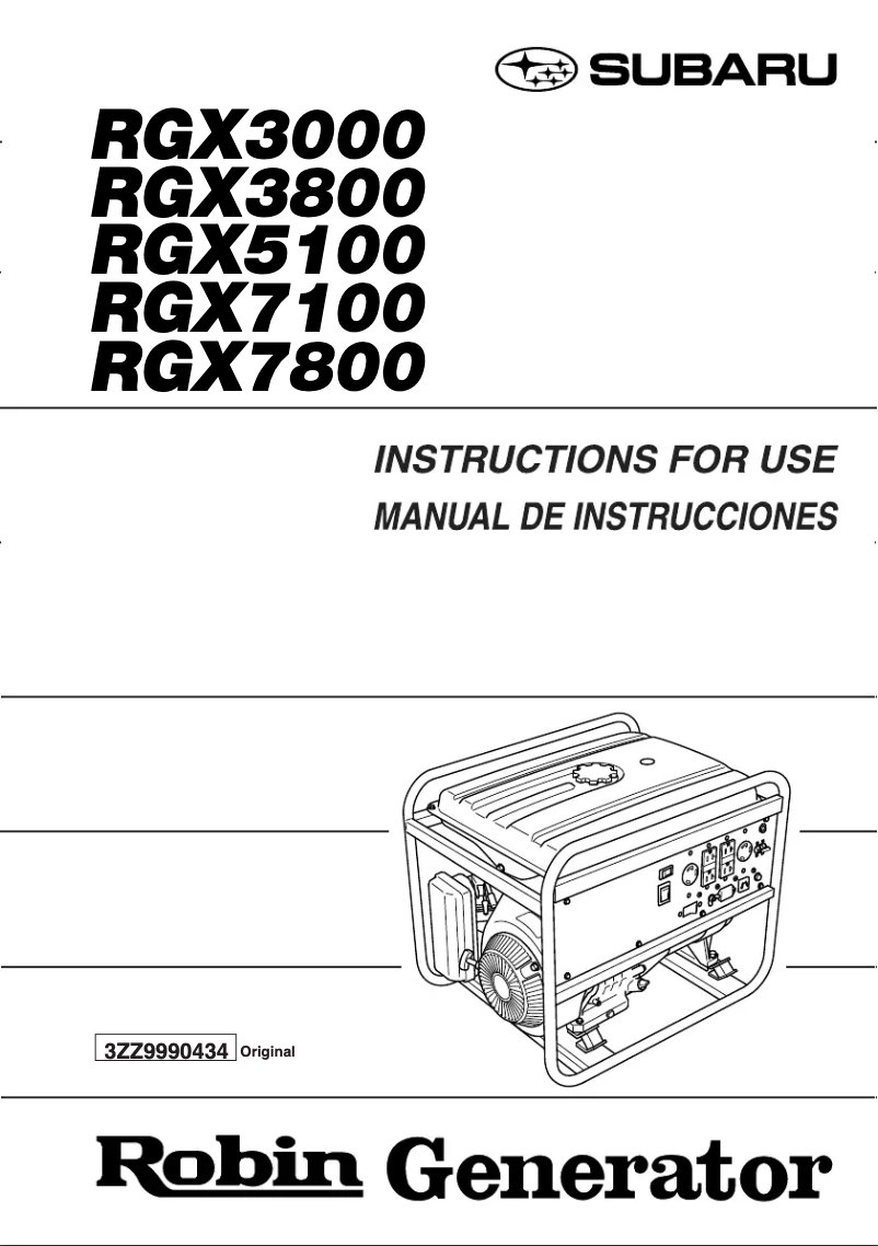 Image de la première page du manuel de l'appareil RGX5100