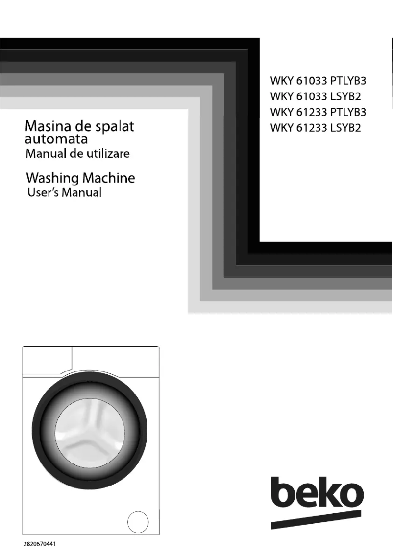 Page n°1 - Manuel utilisateur Beko WKY 61033 PTLYB3