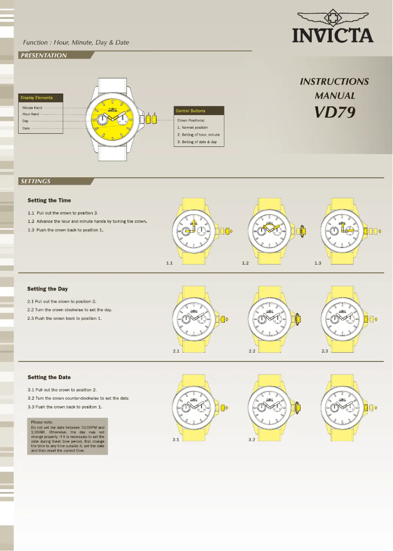 Page n°1 - Manuel utilisateur Invicta Bolt 29195