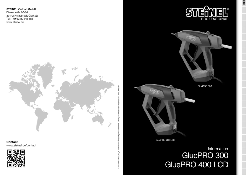 Page 1 de la notice Manuel utilisateur Steinel GluePRO 300