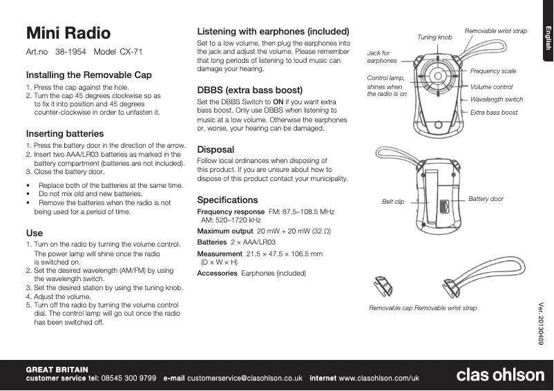 Página 1 del manual Manual de usuario Coby CX-71