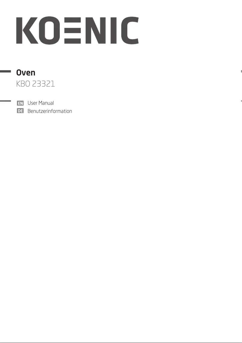 Page n°1 - Manuel utilisateur Koenic KBC 23311