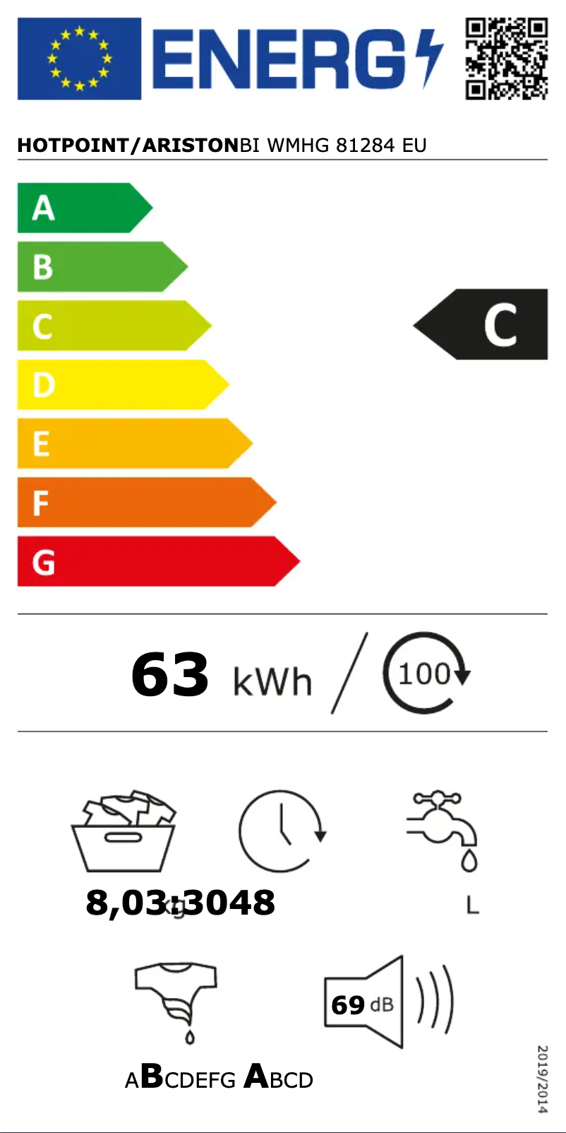 Page n°1 - Manuel utilisateur Hotpoint BI WMHG 81284 EU