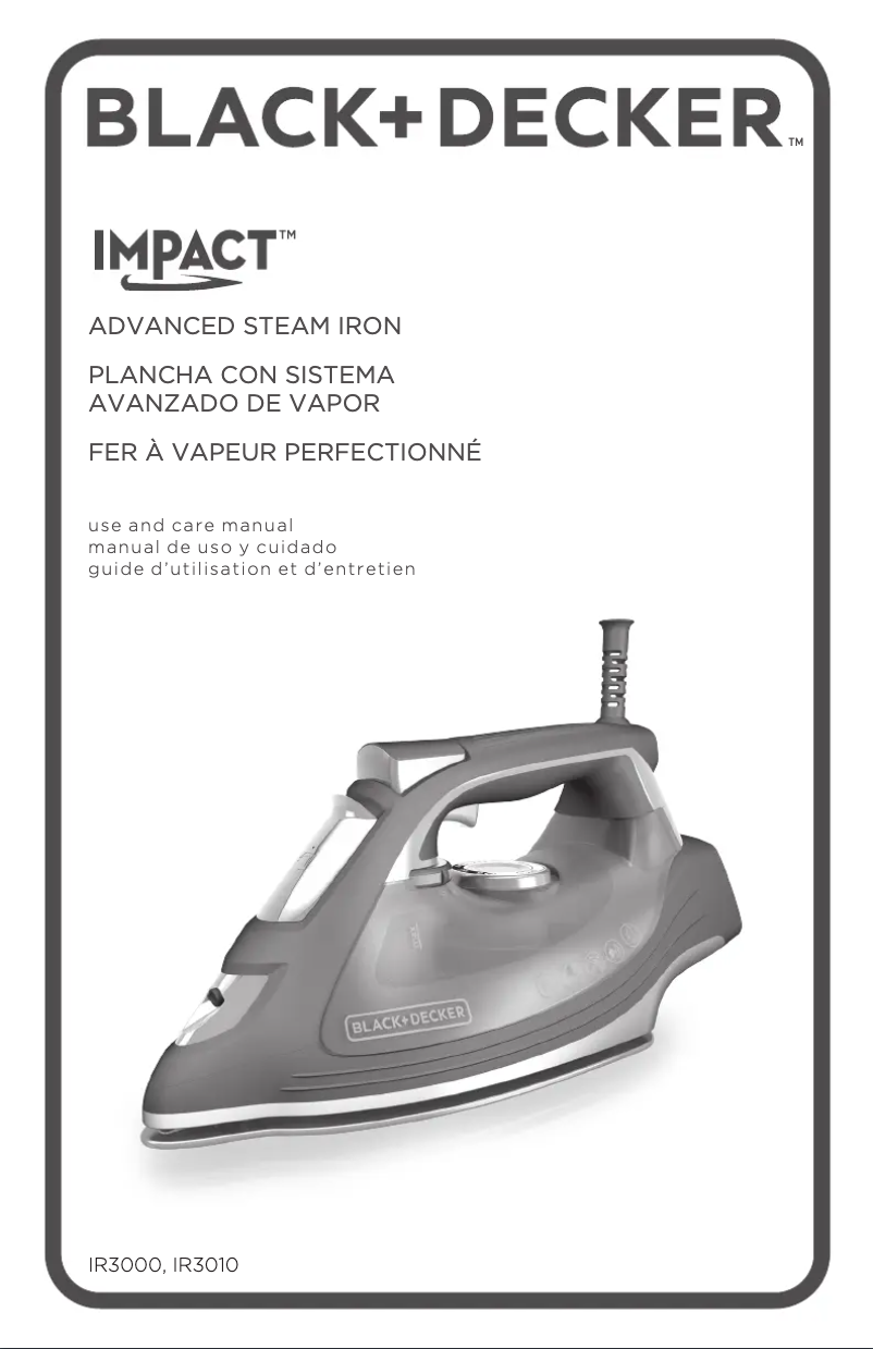 Page n°1 - Manuel utilisateur Black & Decker Impact IR3000