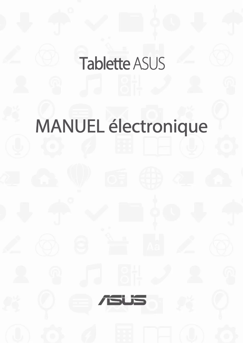 Page 1 de la notice Manuel utilisateur Asus ZenPad 10 Z300M