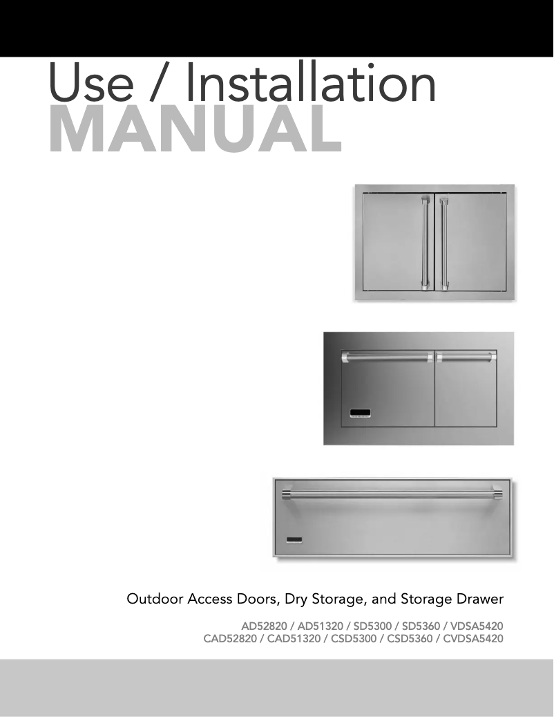 Page 1 of the manual Installation Guide Viking SD5300